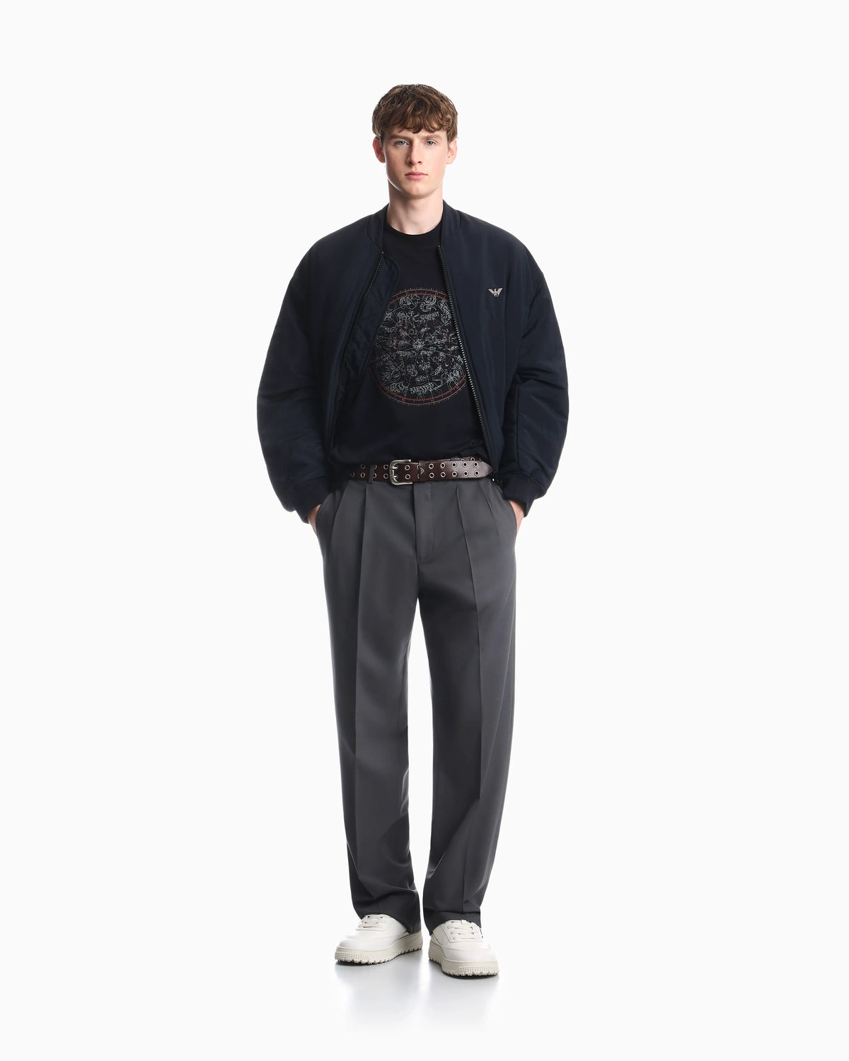 Heavy jersey T-shirt with print and eagle Hong Kong Capsule collection