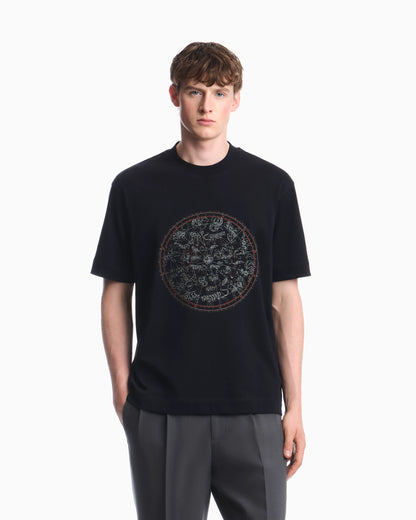 Heavy jersey T-shirt with print and eagle Hong Kong Capsule collection