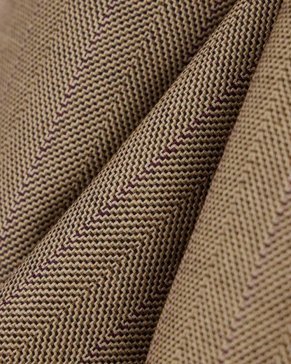 Lined blazer in herringbone virgin wool