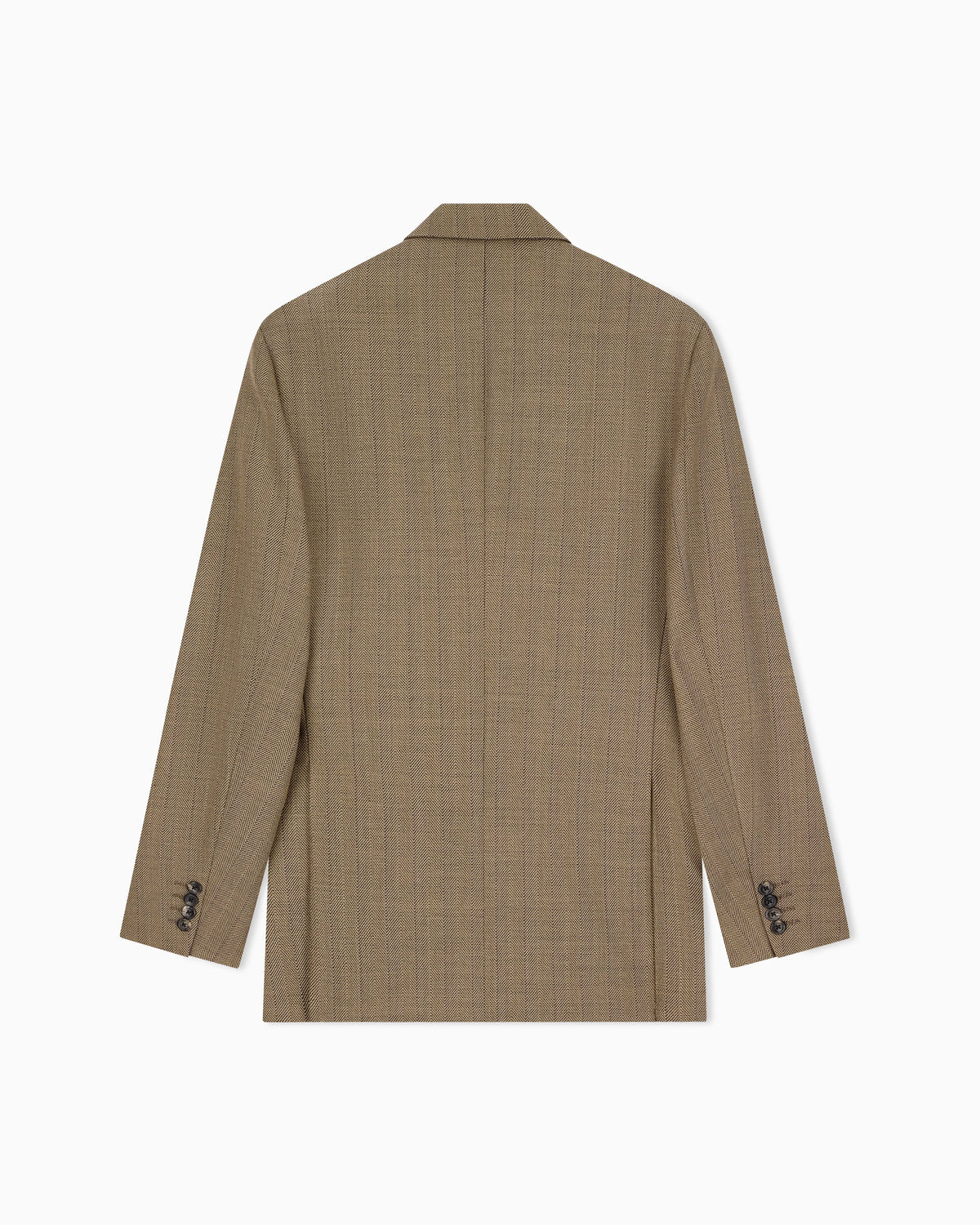 Lined blazer in herringbone virgin wool