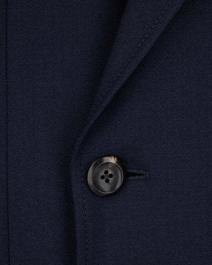 Half-lined blazer in stretch wool plain weave