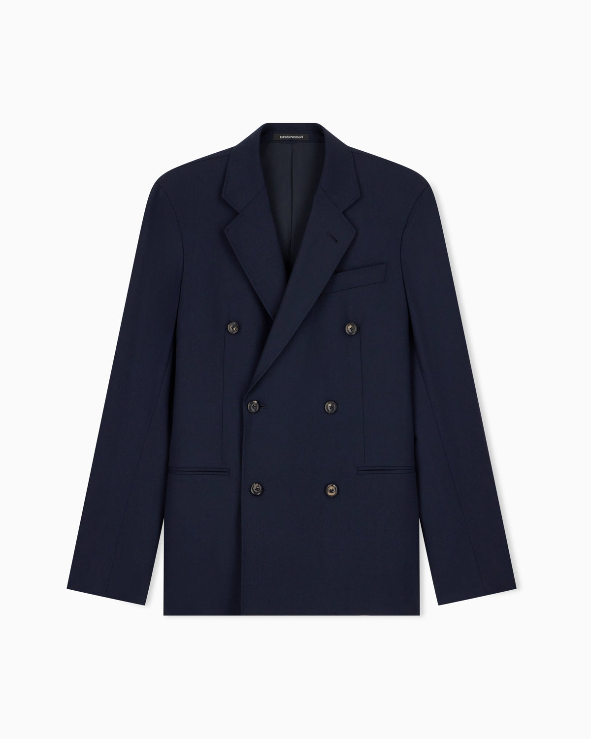 Half-lined blazer in stretch wool plain weave