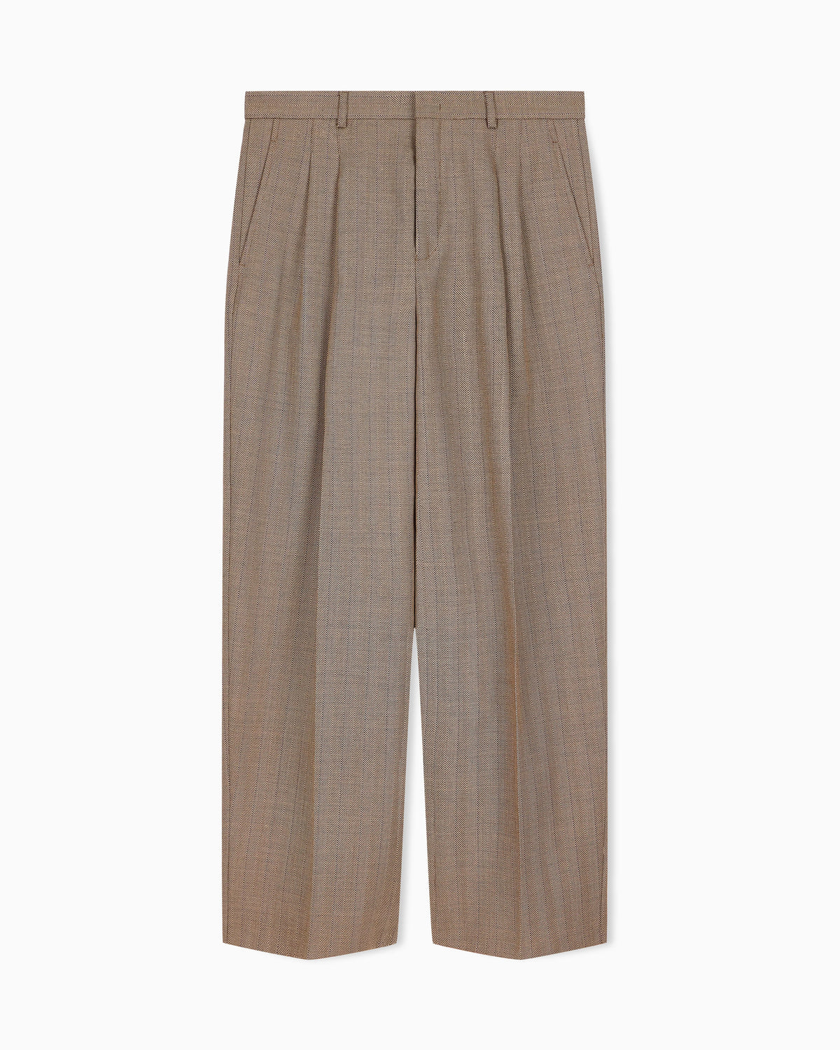 Herringbone trousers in virgin wool