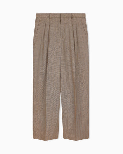 Herringbone trousers in virgin wool