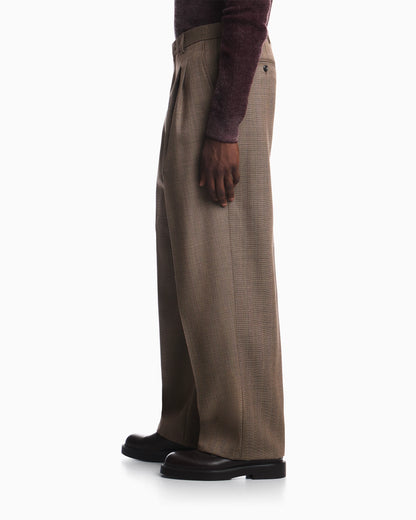 Herringbone trousers in virgin wool