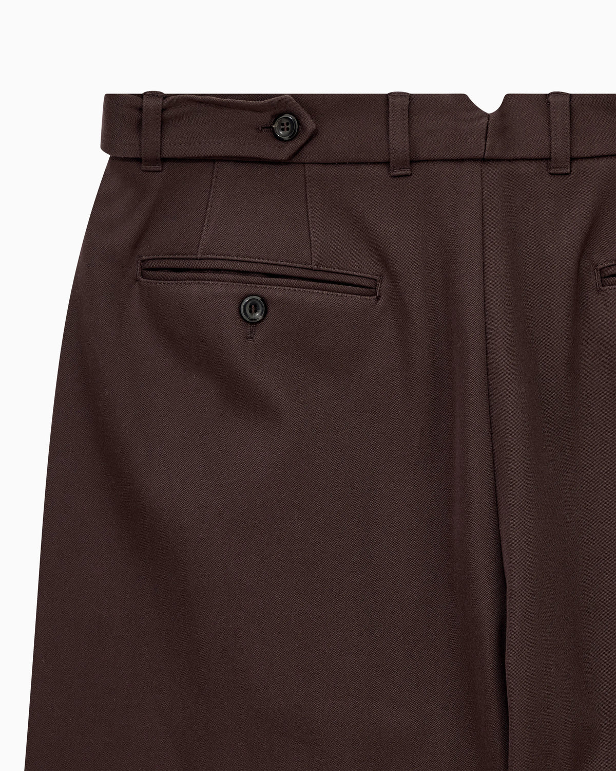 Pleated cotton trousers with a high waist and straight leg