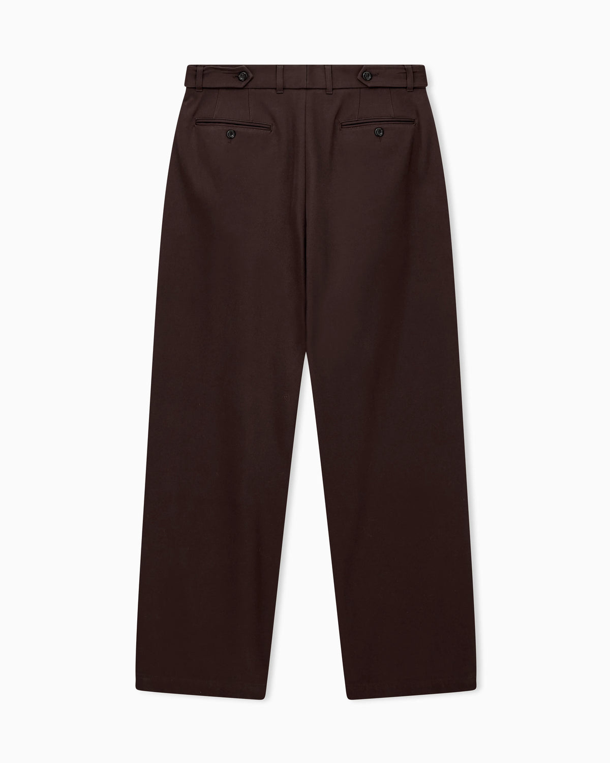 Pleated cotton trousers with a high waist and straight leg