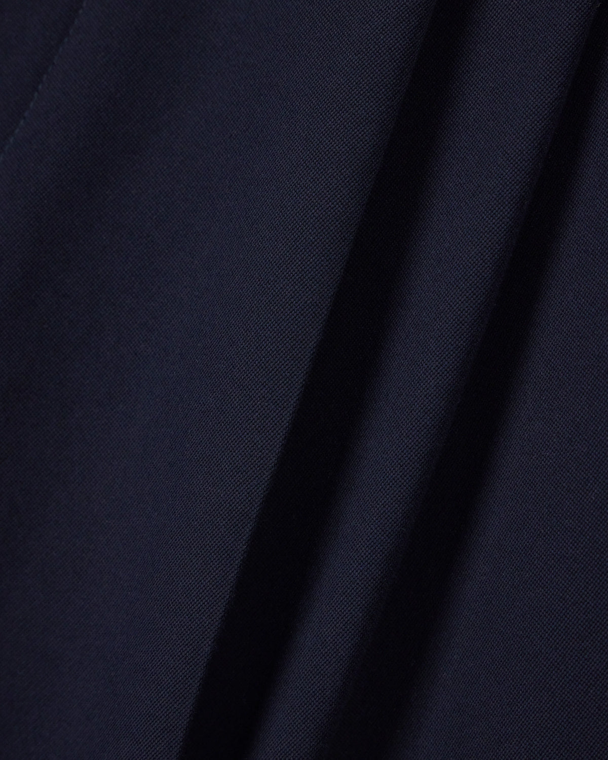 Pleated cotton trousers with a high waist and straight leg