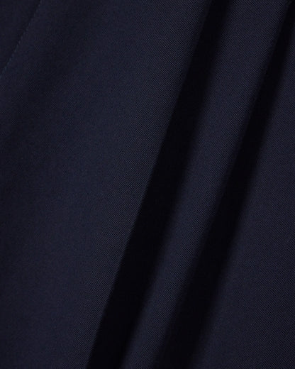 Pleated cotton trousers with a high waist and straight leg