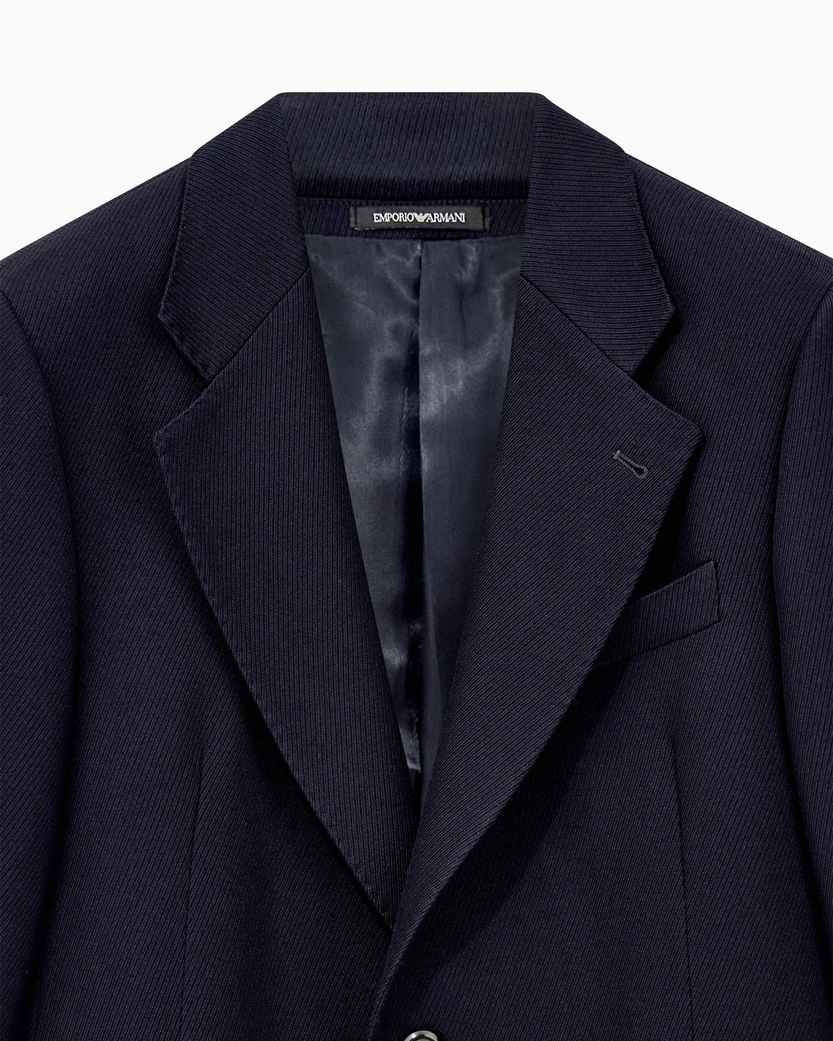 Single-breasted overcoat in virgin wool tricotine