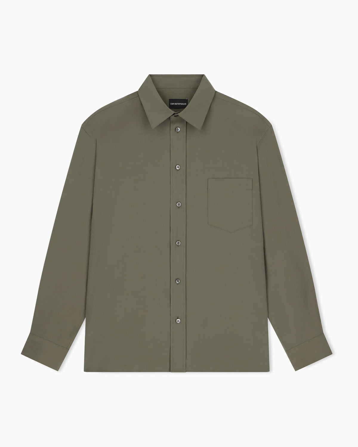 Viscose long-sleeve shirt with a chest pocket