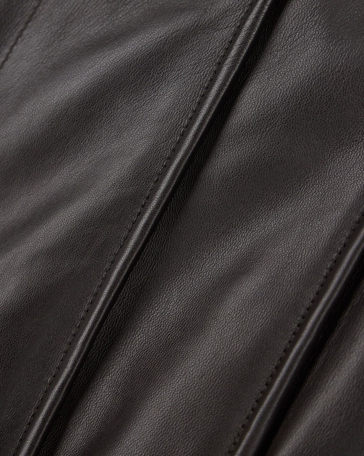 Cropped nappa leather blouson jacket with a stand collar