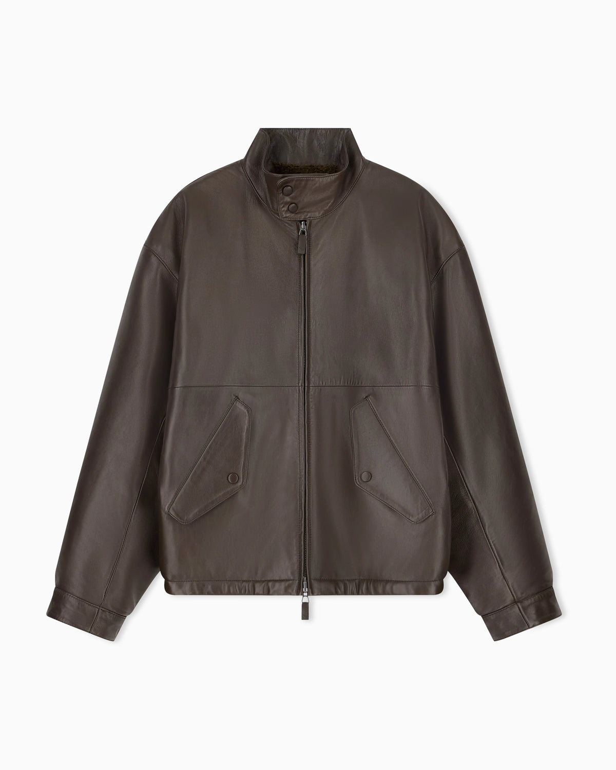 Reversible blouson jacket in nappa leather and faux fur