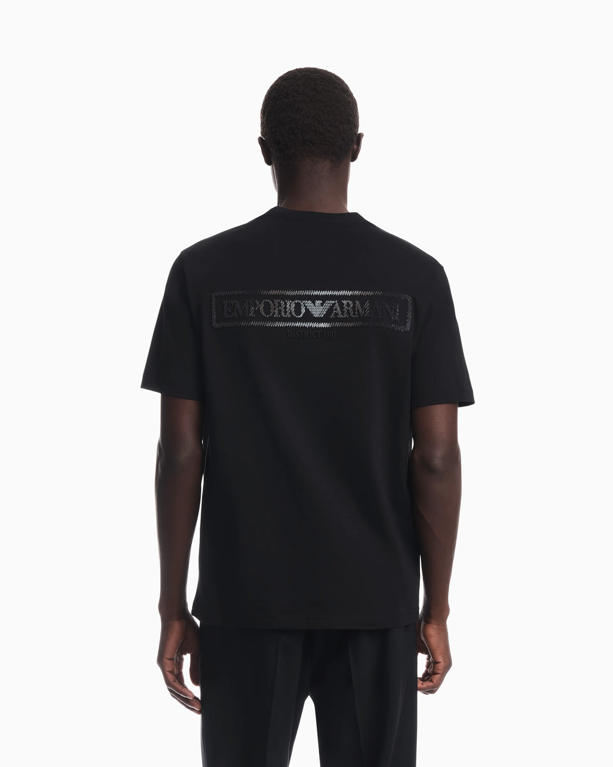 Jersey T-shirt with raised soft-touch logo