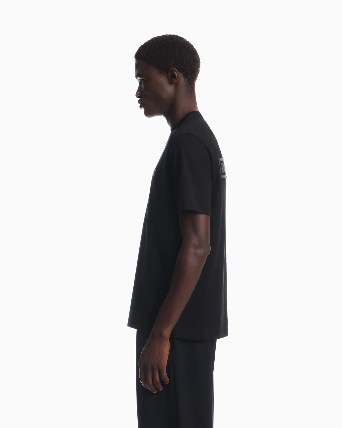 Jersey T-shirt with raised soft-touch logo
