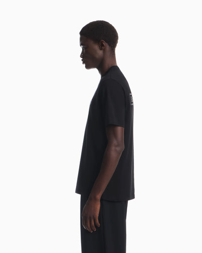 Jersey T-shirt with raised soft-touch logo