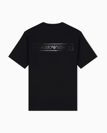 Jersey T-shirt with raised soft-touch logo