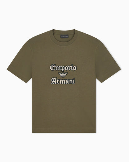 Heavy jersey T-shirt with soft embossed logo
