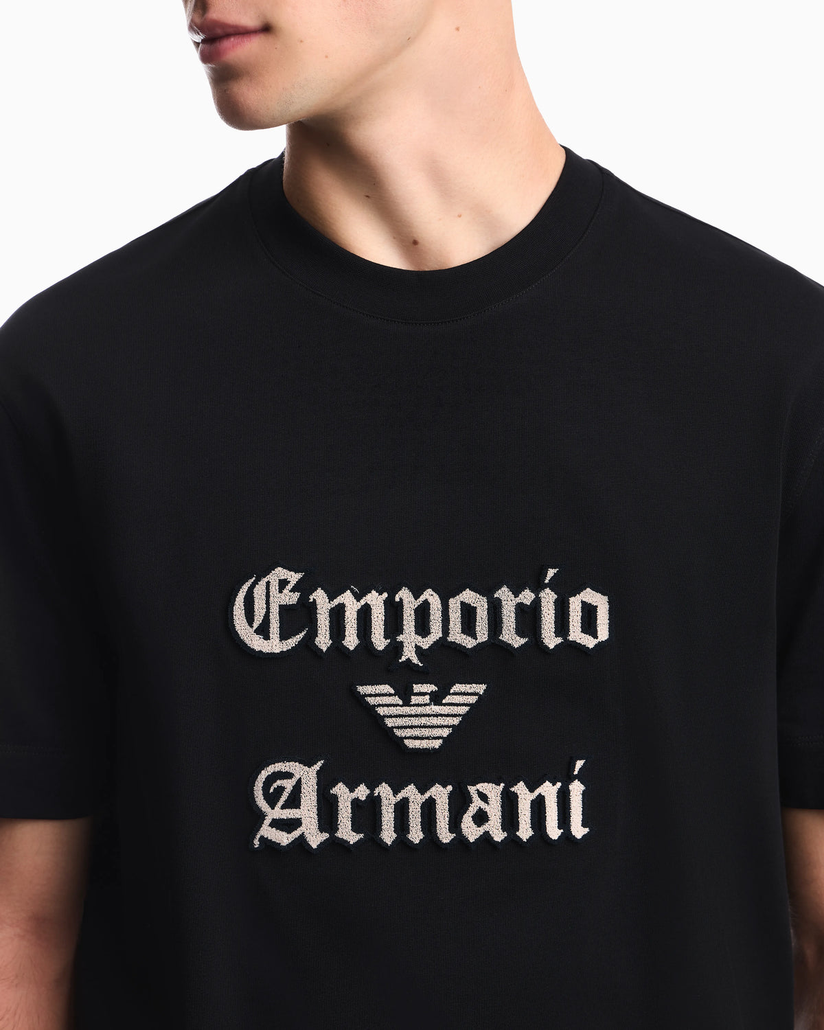 Heavy jersey T-shirt with soft embossed logo