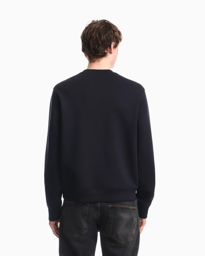 Double jersey sweatshirt with logo