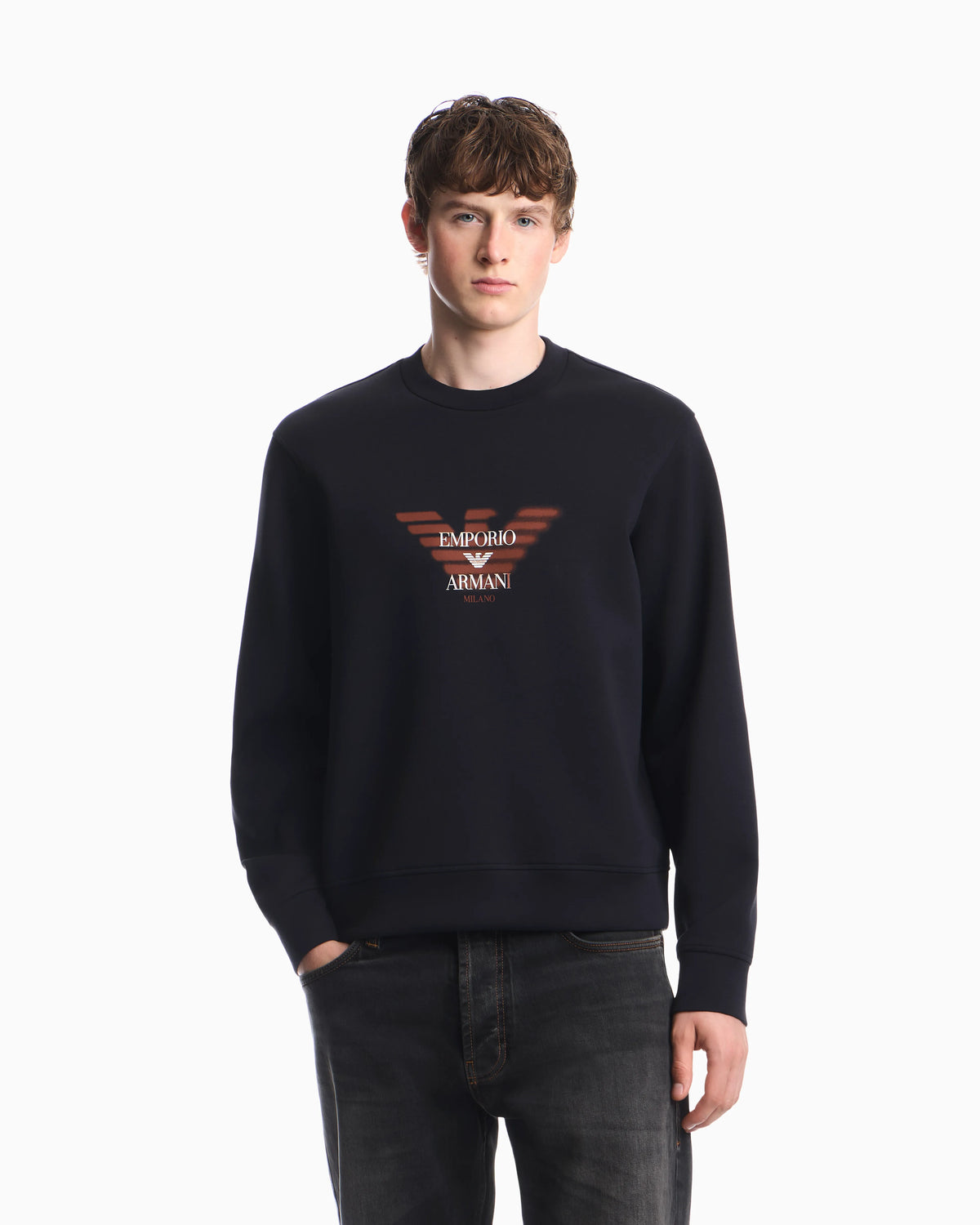 Double jersey sweatshirt with logo