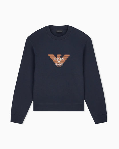 Double jersey sweatshirt with logo