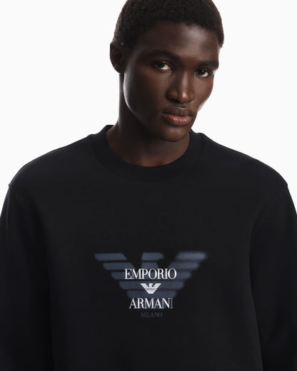 Double jersey sweatshirt with logo