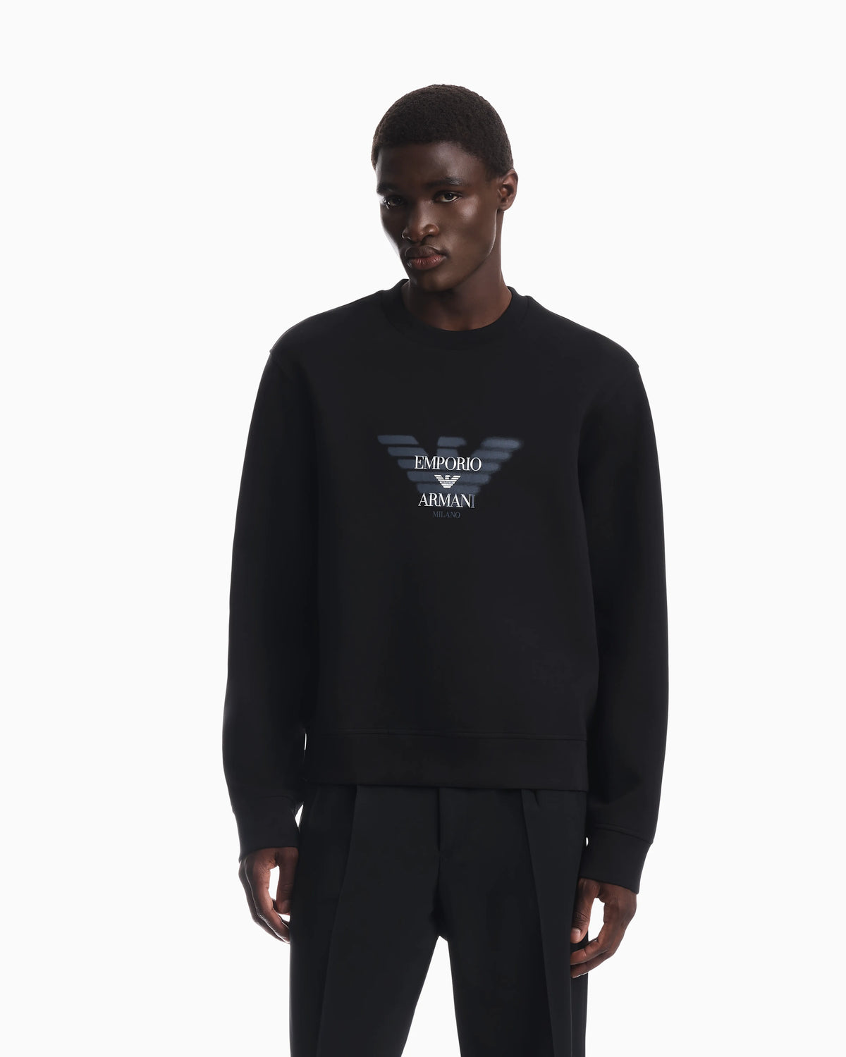 Double jersey sweatshirt with logo