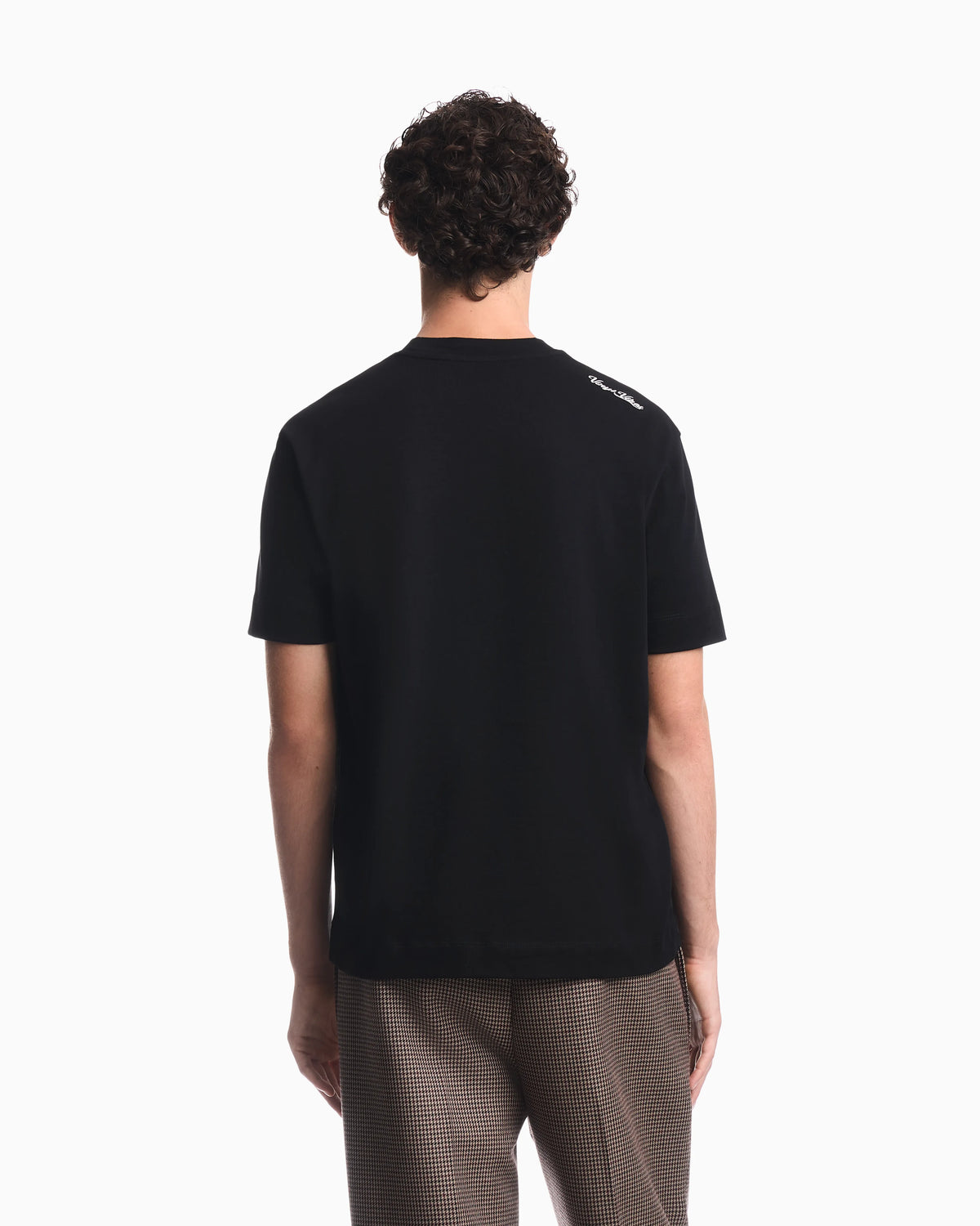 Heavy jersey T-shirt with embroidered logo patch