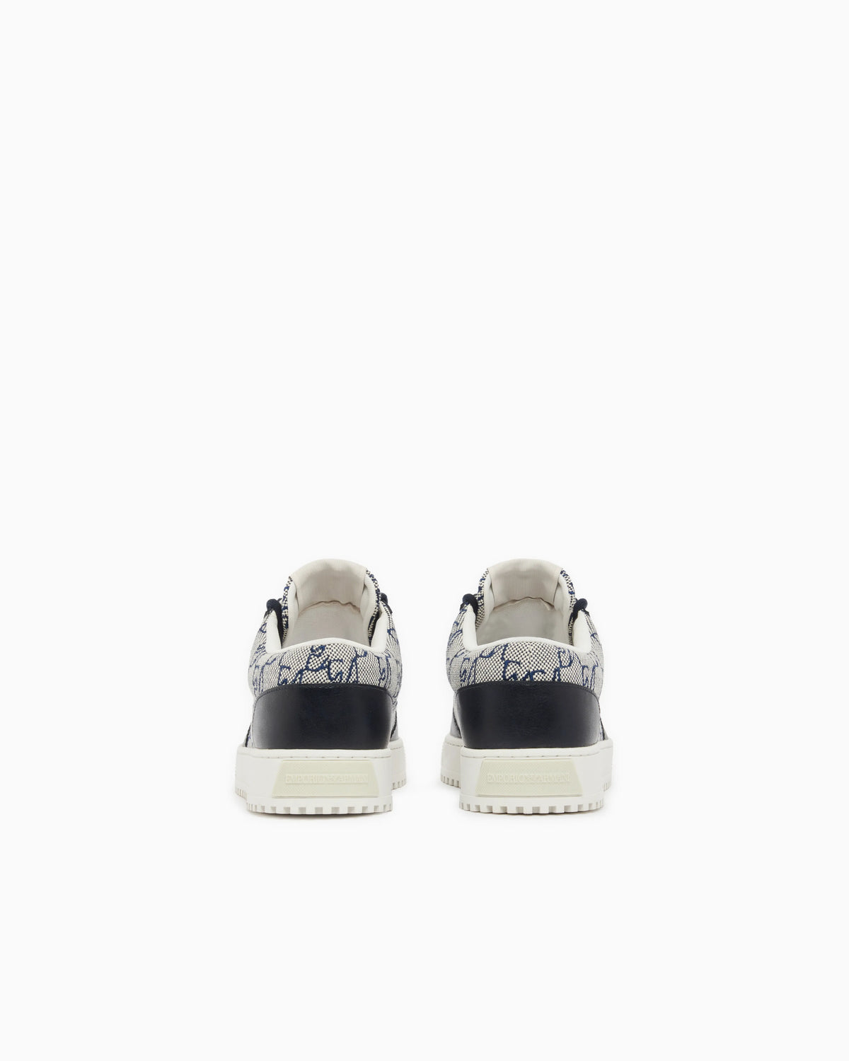 Sneakers in canvas and leather with an all-over logo pattern