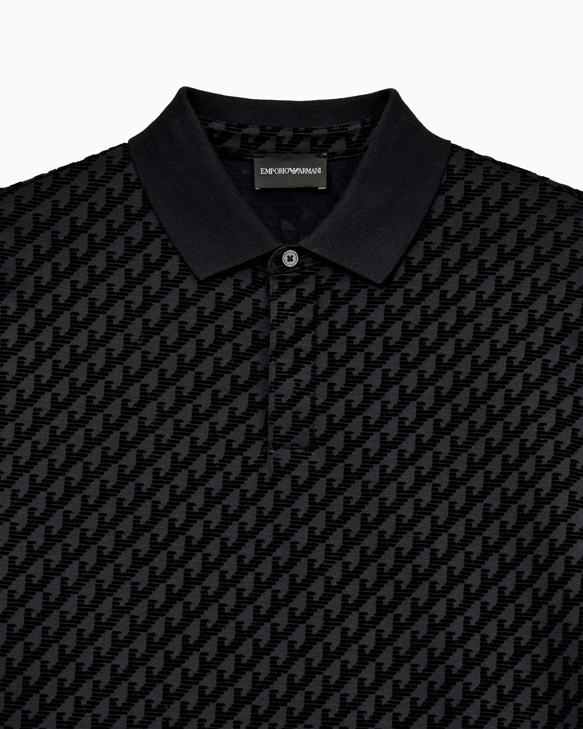Polo shirt in lyocell blend with all-over logo