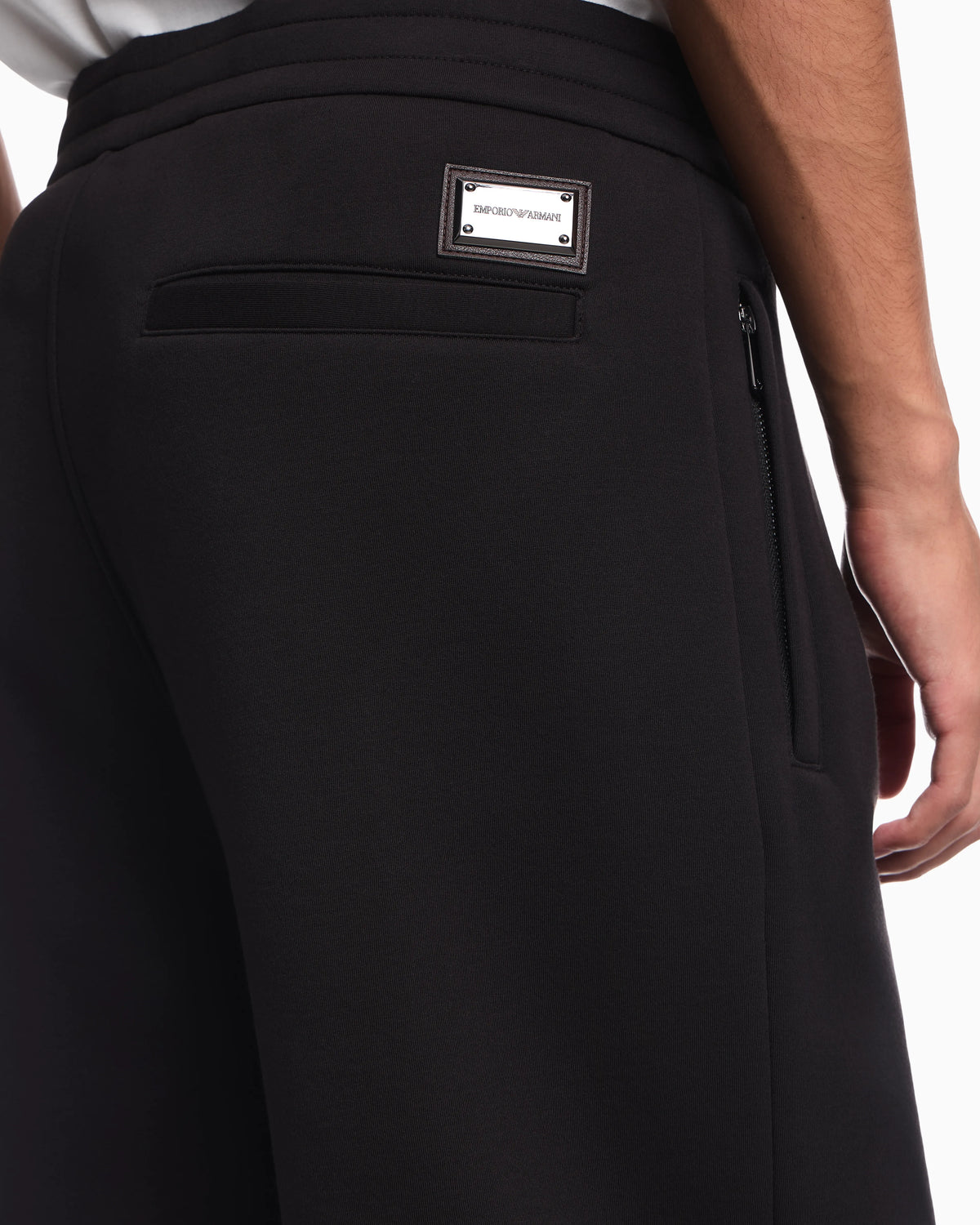 Modal fleece jogger trousers with ribbed cuffs