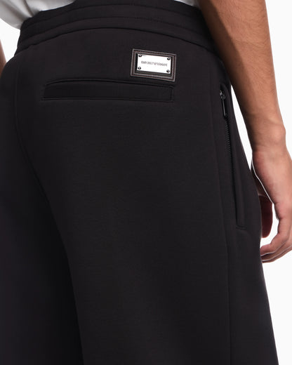 Modal fleece jogger trousers with ribbed cuffs
