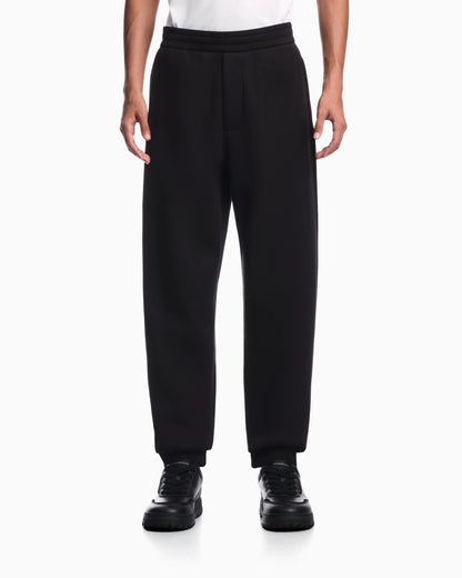 Modal fleece jogger trousers with ribbed cuffs