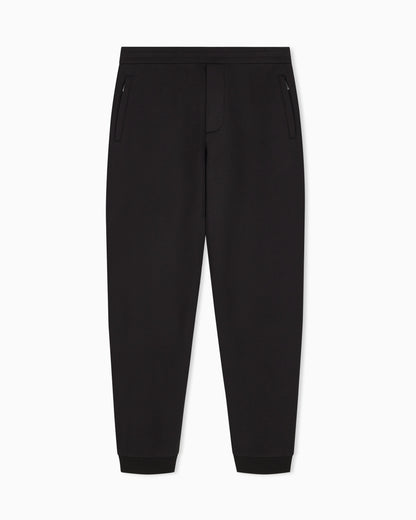 Modal fleece jogger trousers with ribbed cuffs