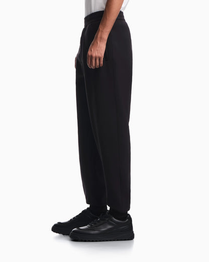 Modal fleece jogger trousers with ribbed cuffs