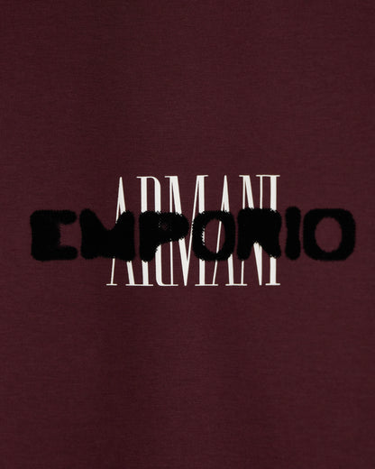 Double jersey sweatshirt with contrasting logo