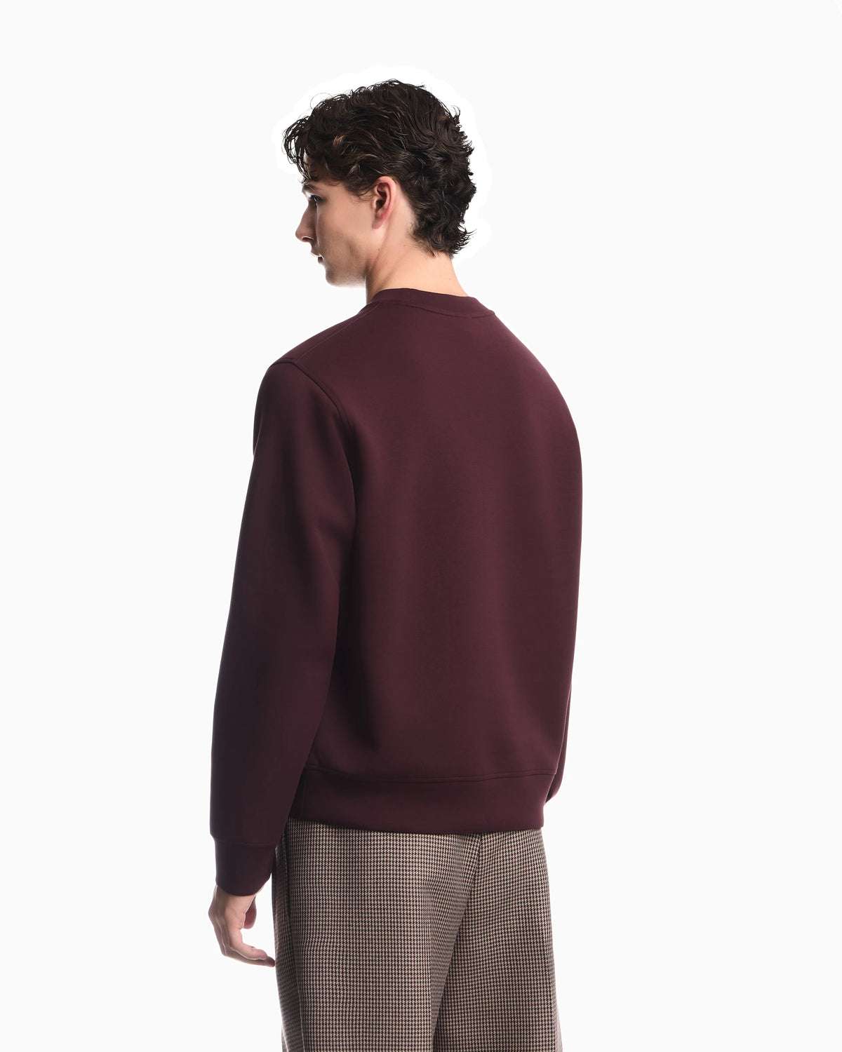 Double jersey sweatshirt with contrasting logo