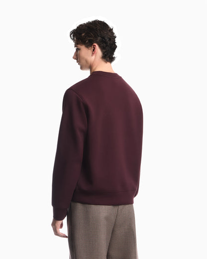 Double jersey sweatshirt with contrasting logo
