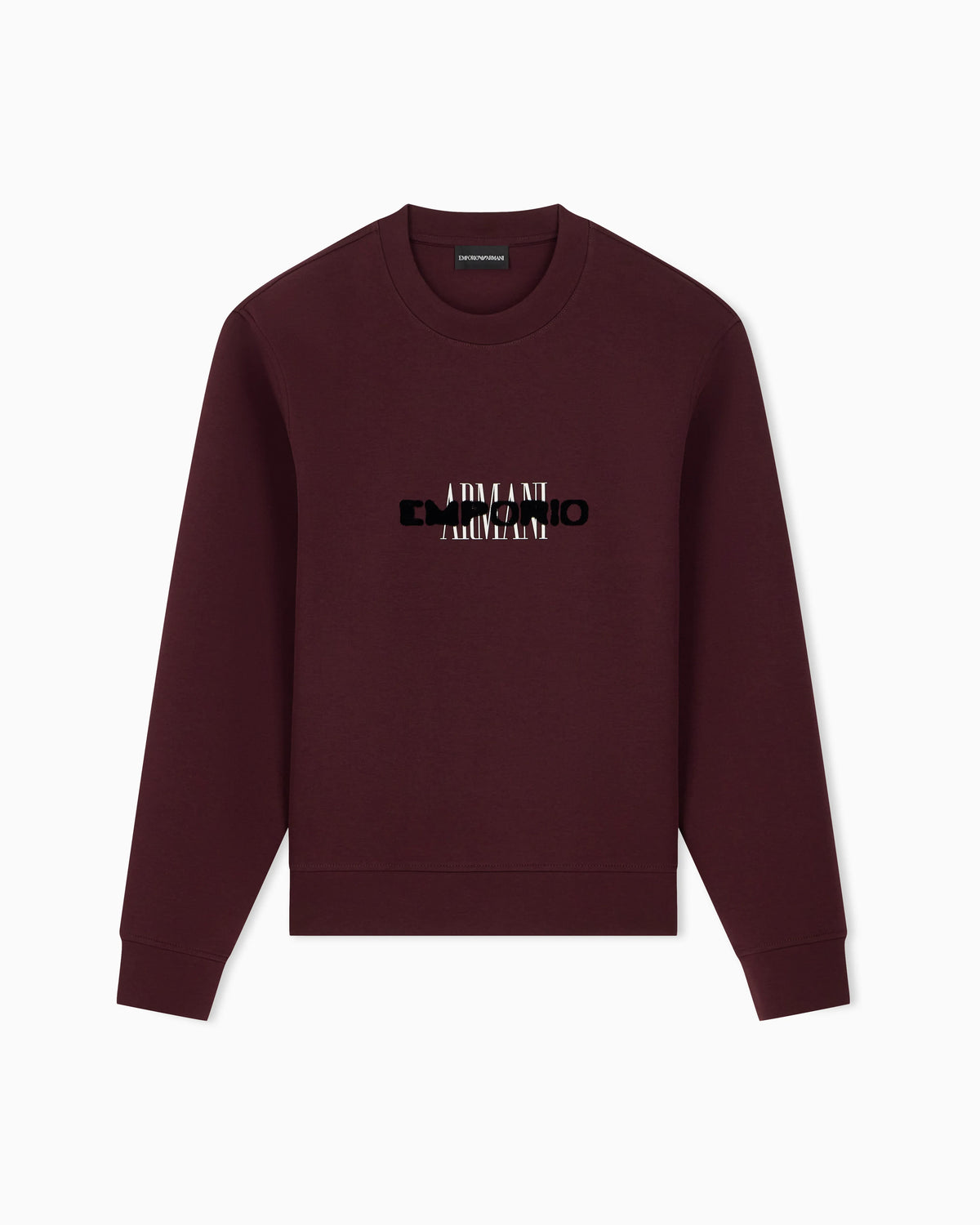 Double jersey sweatshirt with contrasting logo