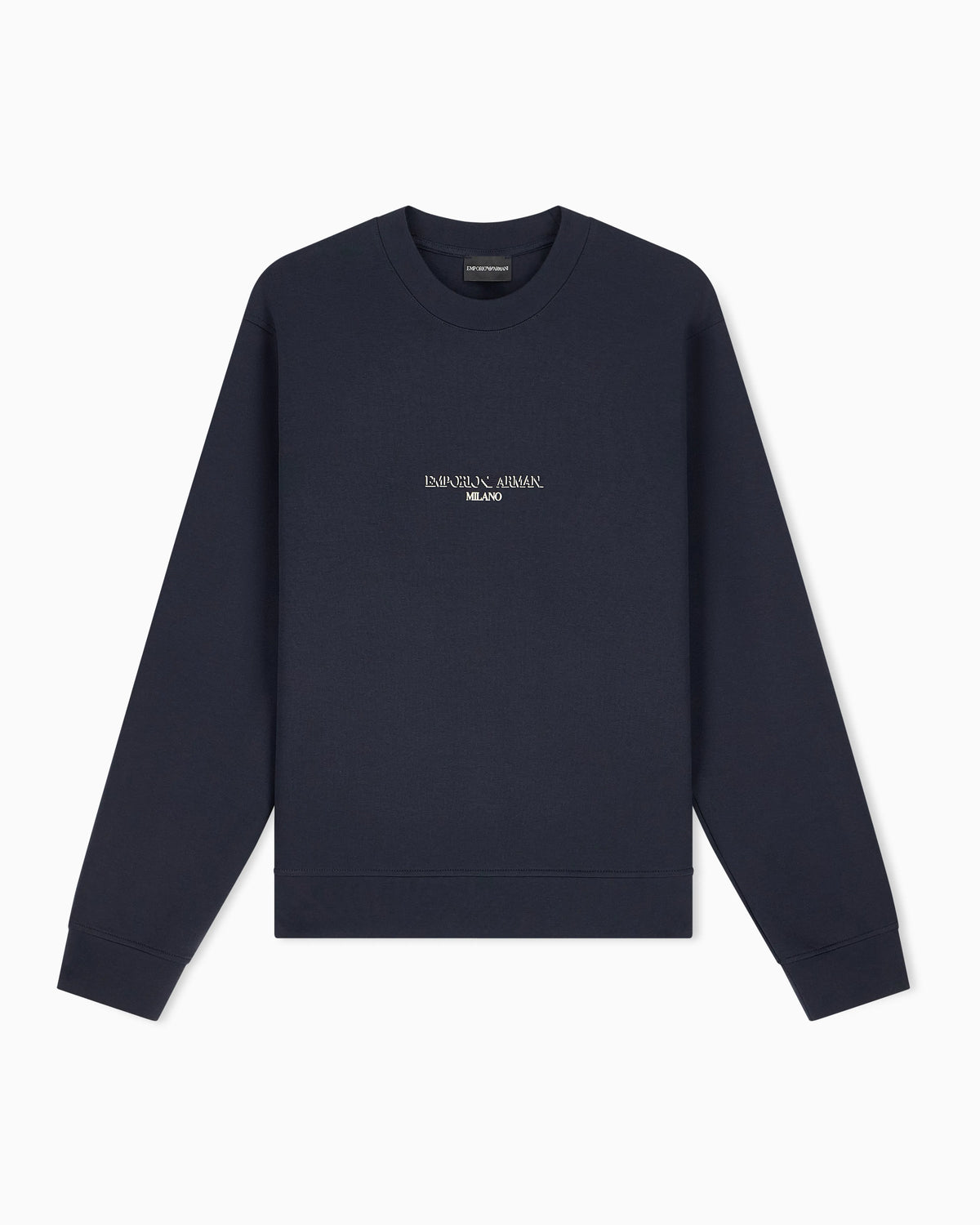 Double jersey sweatshirt with contrasting logo