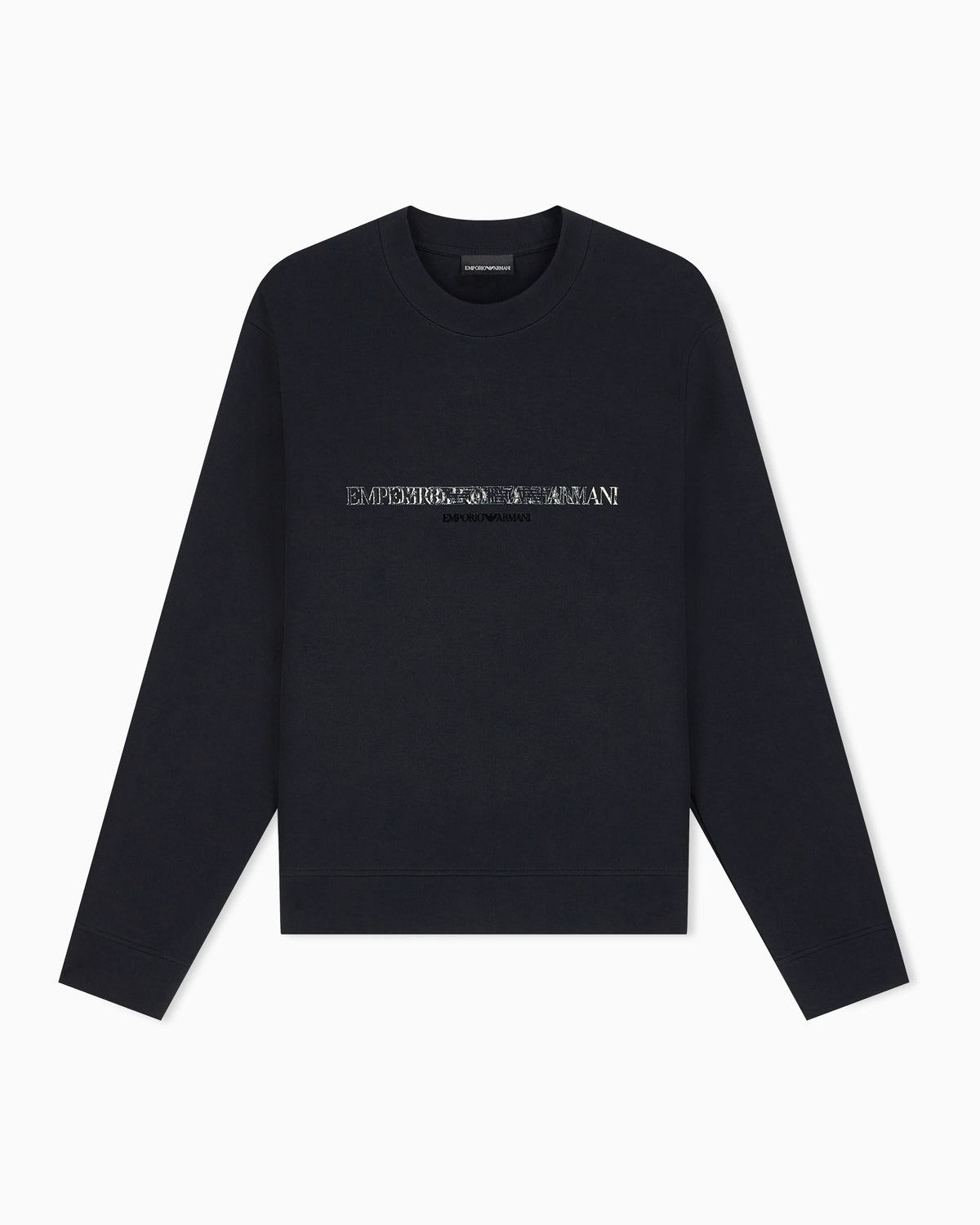 Double jersey sweatshirt with contrasting logo