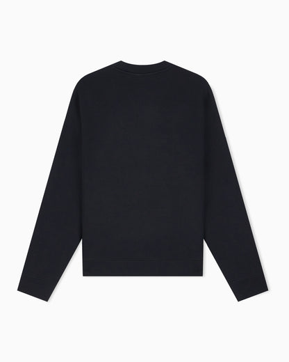 Double jersey sweatshirt with contrasting logo