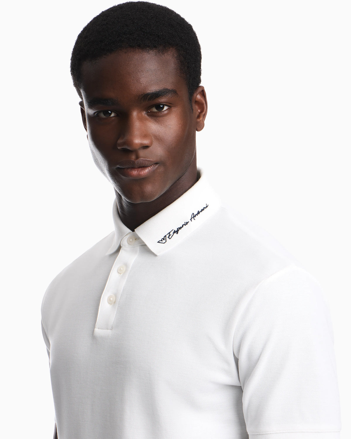 Piqué polo with embroidered logo