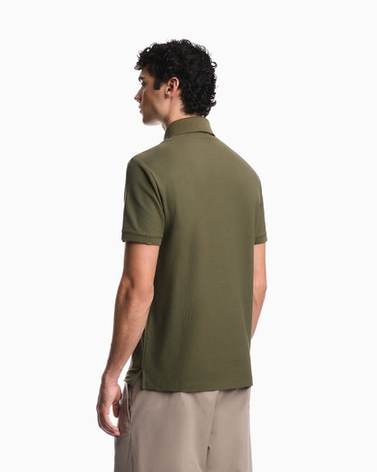 Piqué polo with embroidered logo
