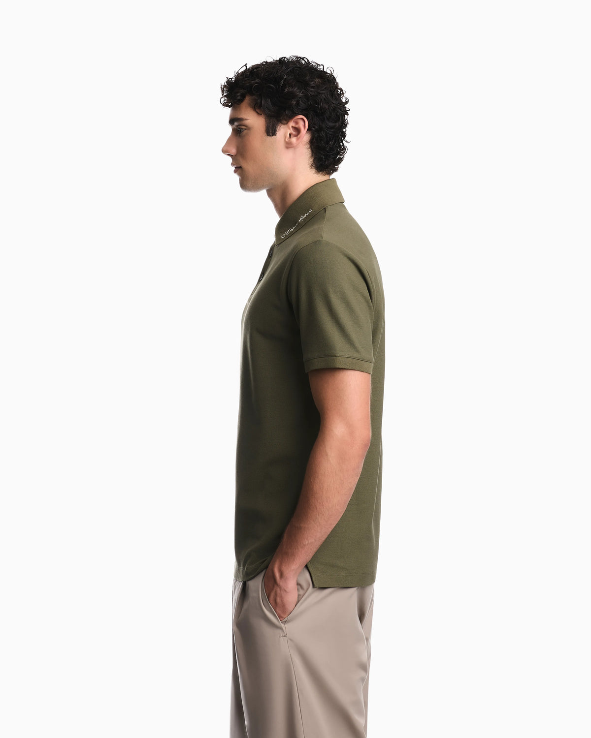 Piqué polo with embroidered logo