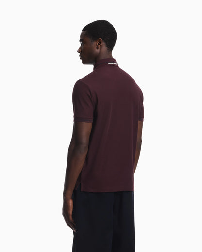 Piqué polo with embroidered logo