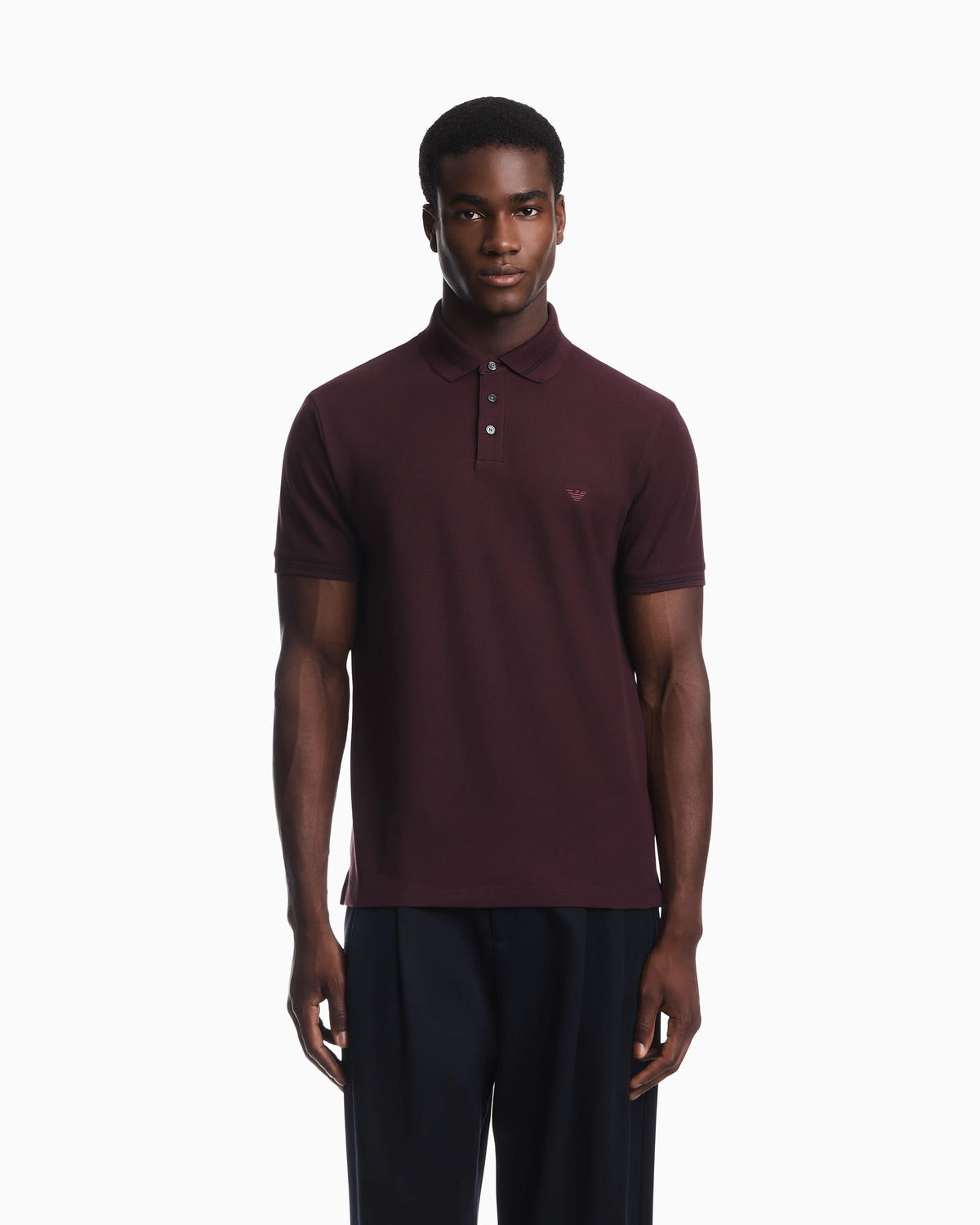 Piqué polo with embroidered logo