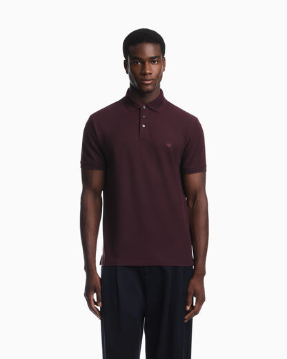 Piqué polo with embroidered logo