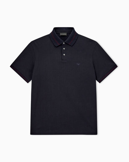 Piqué polo with embroidered logo